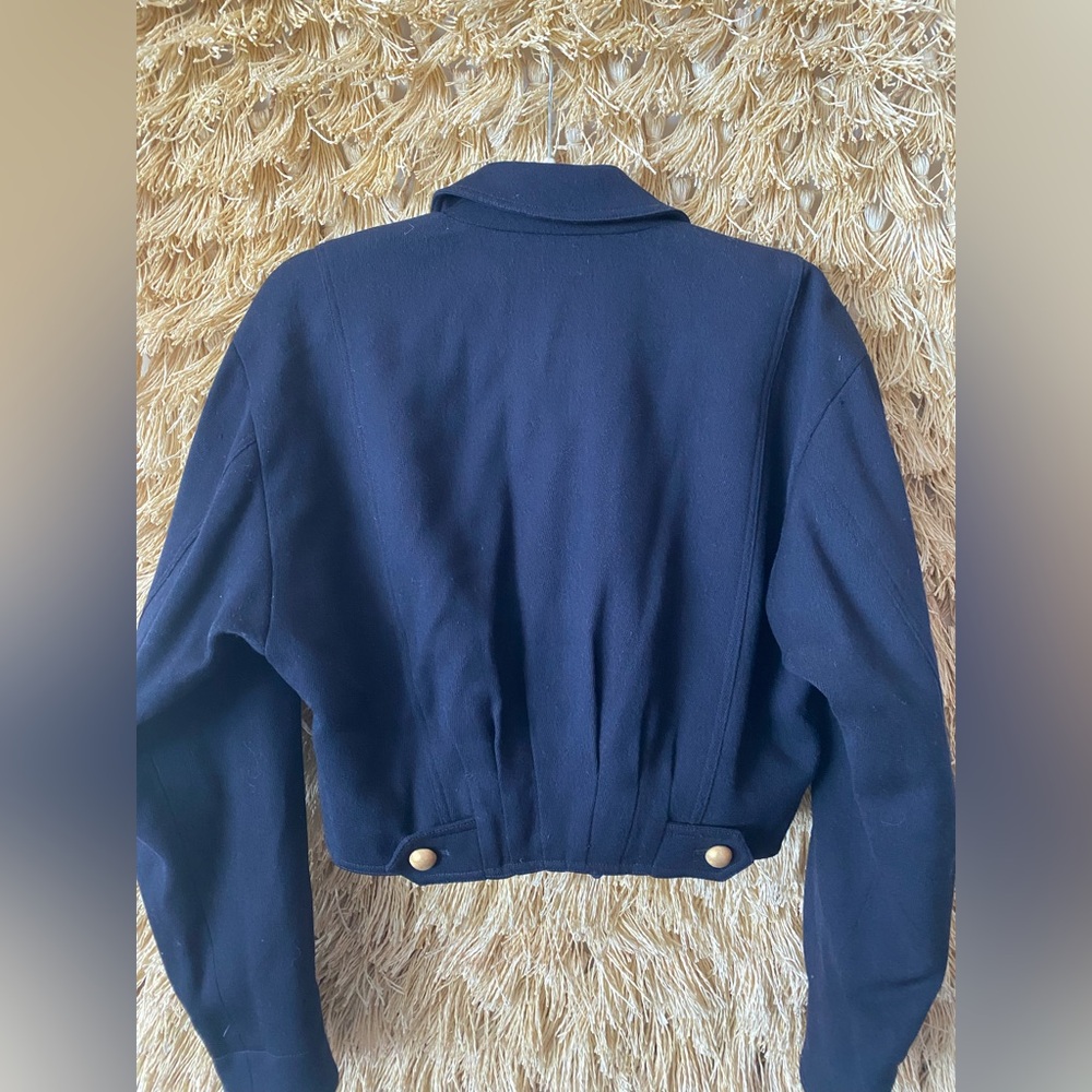 Vintage Anne Klein II Cropped Military Jacket - Picture 5 of 6